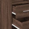 vidaXL Buffet haut ch&ecirc;ne marron 50x42,5x185 cm bois d'ing&eacute;nierie