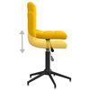 vidaXL Chaise pivotante de bureau Jaune moutarde Velours