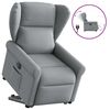 vidaXL Fauteuil inclinable &eacute;lectrique gris clair tissu