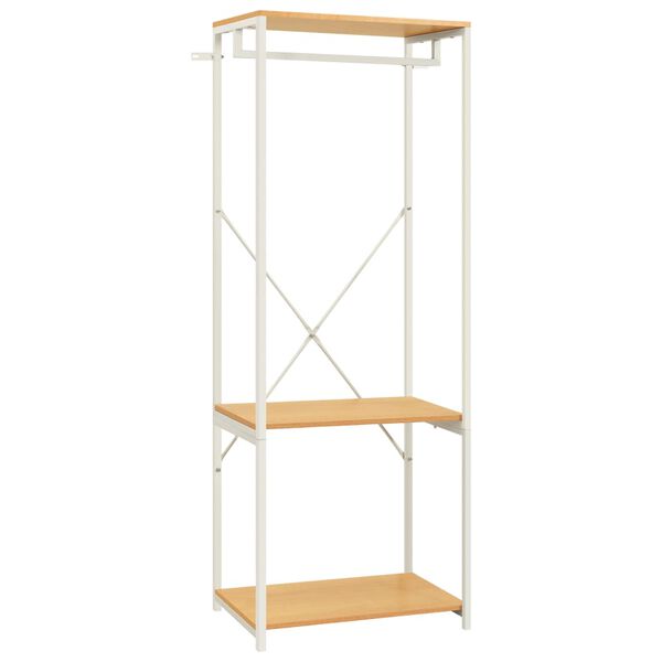 vidaXL Garde-robe Blanc et chêne 60x40x167 cm Métal et aggloméré