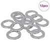 vidaXL Rondelles 12 pc Argent&eacute; 10 x 10 x 0,8 mm Fer
