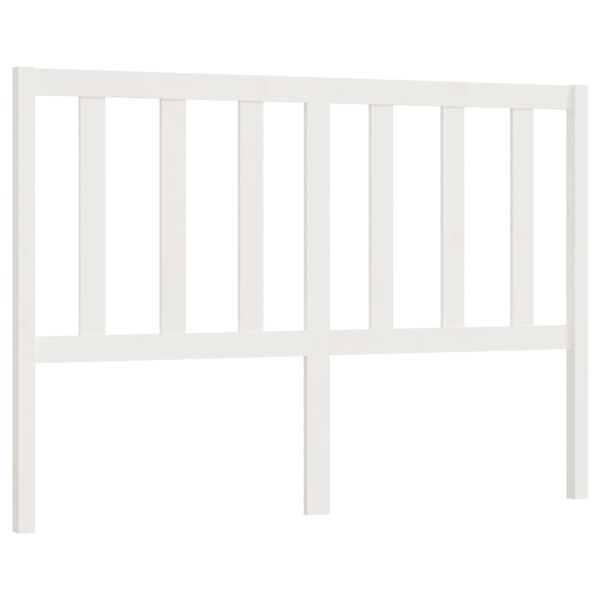 vidaXL T&ecirc;te de lit Blanc 166x4x100 cm Bois massif de pin