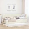 vidaXL Cadre de lit d'angle Cr&egrave;me 80 cm x 200 cm Velours