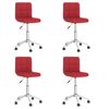 vidaXL Chaises pivotantes &agrave; manger lot de 4 Rouge bordeaux Tissu