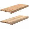 vidaXL Marches d'escalier 2 pcs non traité bois de chêne massif