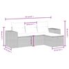 vidaXL Salon de jardin 4 pcs avec coussins noir r&eacute;sine tress&eacute;e