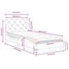 vidaXL Lit avec matelas gris clair 80x200 cm velours