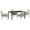 vidaXL Ensemble de salle &agrave; manger pour jardin 5 pcs Gris clair