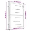 vidaXL Portail de jardin 100 x 145 cm en acier inoxydable