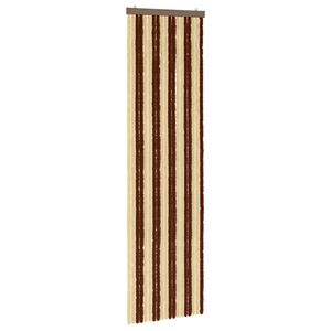 vidaXL Rideau anti-insectes en chenille Marron et beige 56 x 200 cm