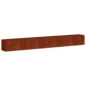 vidaXL Jardini&egrave;re rouill&eacute; 360x40x40 cm acier inoxydable