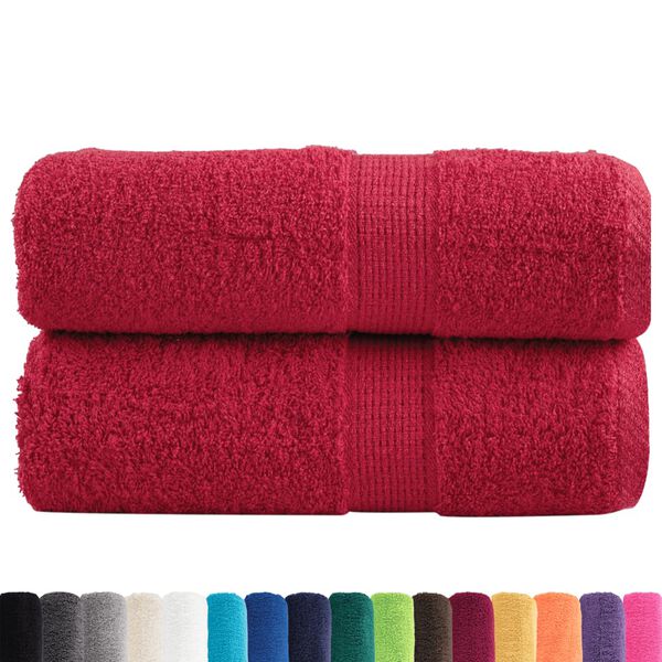 vidaXL Serviettes d'invit&eacute; de qualit&eacute; sup&eacute;rieure SOLUND 2 pcs rouge