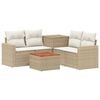vidaXL Ensemble de Canap&eacute;s 6 pc Beige et blanc cr&egrave;me