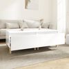 vidaXL Tables d'appoint 2pcs Blanc brillant 50x46x35cm Bois ing&eacute;nierie