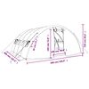vidaXL Serre avec cadre en acier Blanc 20 m&sup2; 5x4x2,3 m