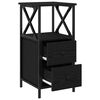 vidaXL Cabinet de chevet 2 pc Ch&ecirc;ne noir 34 x 35,5 x 70 cm