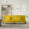 vidaXL Canap&eacute;-lit jaune Velours