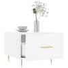 vidaXL Tables basses 2 pcs blanc brillant 50x50x40cm bois d'ing&eacute;nierie