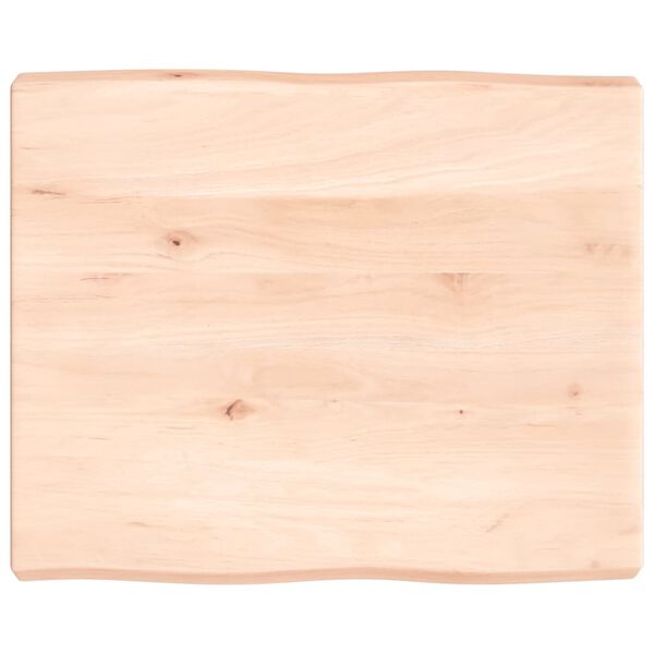 vidaXL Dessus de table bois massif non trait&eacute; bordure assortie