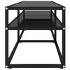 vidaXL Meuble TV noir 160x40x40,5 cm verre tremp&eacute;