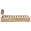 vidaXL Cadre de lit Ch&ecirc;ne Sonoma 135 x 190 cm Bois d'ing&eacute;nierie