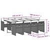 vidaXL Ensemble &agrave; manger de jardin et coussins 9 pcs marron poly rotin