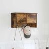 vidaXL Porte-manteau mural avec &eacute;tag&egrave;re Ch&ecirc;ne fum&eacute; 50 x 20 x 30 cm