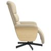 vidaXL Fauteuil inclinable avec repose-pied cr&egrave;me tissu