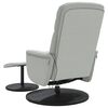vidaXL Fauteuil inclinable de massage repose-pied gris clair velours