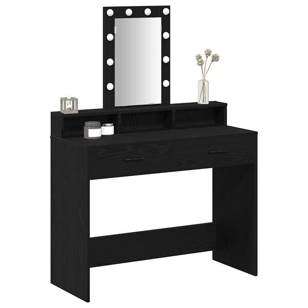 vidaXL Table de Toilette Noir 100 x 41 x 140 cm Bois d'ingénierie