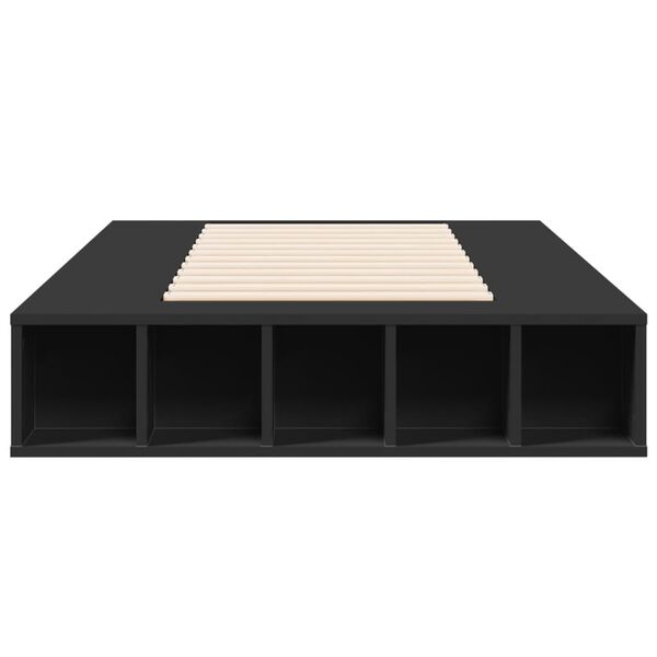 vidaXL Cadre de lit sans matelas noir 90x190 cm