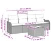 vidaXL Ensemble de canap&eacute; de jardin avec coussin 5 pcs Beige et cr&egrave;me