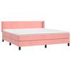 vidaXL Sommier &agrave; lattes de lit avec matelas Rose 160x200 cm Velours