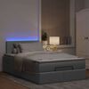 vidaXL Lit ottoman avec matelas gris clair 120x190 cm tissu