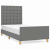 vidaXL Cadre de lit sans matelas avec t&ecirc;te de lit 90x190cm tissu