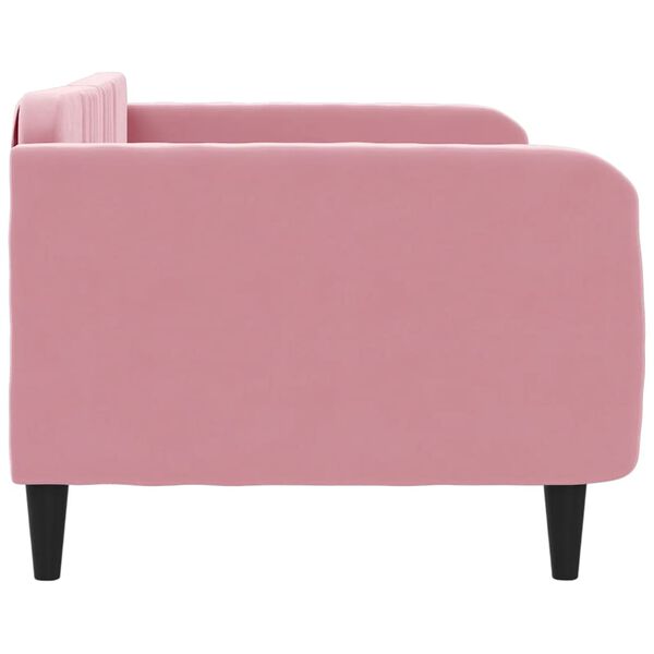 vidaXL Lit de repos sans matelas rose 90x200 cm velours