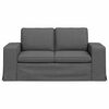 vidaXL Canap&eacute; 120cm Gris fonc&eacute; M&eacute;tал