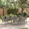vidaXL Ensemble de salle &agrave; manger pour jardin 7 pcs Gris polyrotin