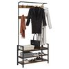 vidaXL Porte-manteau Ch&ecirc;ne fum&eacute; 95 x 34 x 184 cm Bois d'ing&eacute;nierie