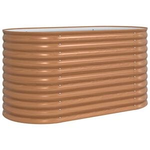 vidaXL Lit sur&eacute;lev&eacute; Marron 160 x 80 x 81 cm Acier