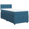 vidaXL Sommier &agrave; lattes de lit avec matelas bleu 80x200 cm velours