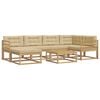 vidaXL Ensemble de canap&eacute;s d'ext&eacute;rieur 7 pc Blanc et Beige
