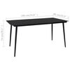 vidaXL Ensemble &agrave; manger de jardin 7 pcs noir