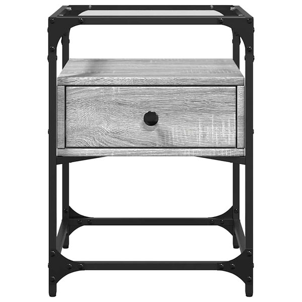 vidaXL Tables de chevet 2 pcs sonoma gris 40x40x55 cm bois ing&eacute;nierie