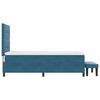 vidaXL Lit &agrave; ressorts avec matelas Bleu fonc&eacute; 80 x 200 cm Velours