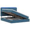 vidaXL Lit de rangement LED avec matelas Bleu fonc&eacute; 180 x 200 cm