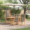 vidaXL Ensemble de salle &agrave; manger pour jardin 5 pcs Gris
