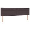 vidaXL T&ecirc;te de lit LED avec t&ecirc;te de lit Marron fonc&eacute; 180 cm Polyester
