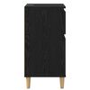 vidaXL Cabinet de chevet avec tiroir 2 pcs Ch&ecirc;ne noir 40 x 35 x 70 cm