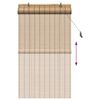 vidaXL Store enrouleur avec des rideaux Nature 80 x 160 cm Bambou
